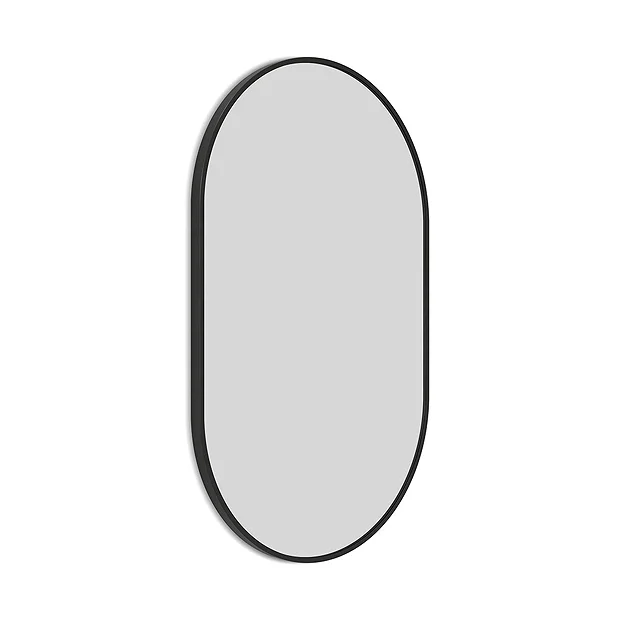 Arezzo Matt Black 500 X 800mm Capsule Mirror 4 Arezzo Matt Black 500 X 800mm Capsule Mirror - Image 2