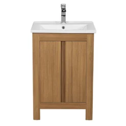 Valencia Naturale Oak Effect Vanity Unit - 550mm Wide -Bathroom Discount Store vnat55oak d1
