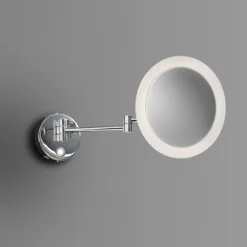 Venice Chrome Round 3x Magnifying LED Cosmetic Mirror -Bathroom Discount Store vncmrnd d2