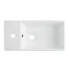 Cubix High Gloss White Vanity Unit Inc Ceramic Basin W480 X D230mm -Bathroom Discount Store vty058 d5