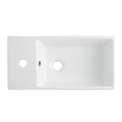 Cubix High Gloss White Vanity Unit Inc Ceramic Basin W480 X D230mm
