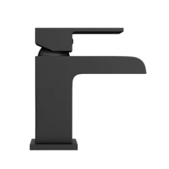 Monza Matt Black Waterfall Basin Tap 9 Monza Matt Black Waterfall Basin Tap -Bathroom Discount Store wf001blk d4
