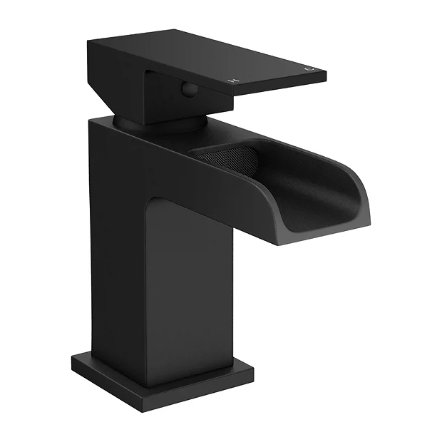 Monza Matt Black Waterfall Basin Tap 4 Monza Matt Black Waterfall Basin Tap - Image 2